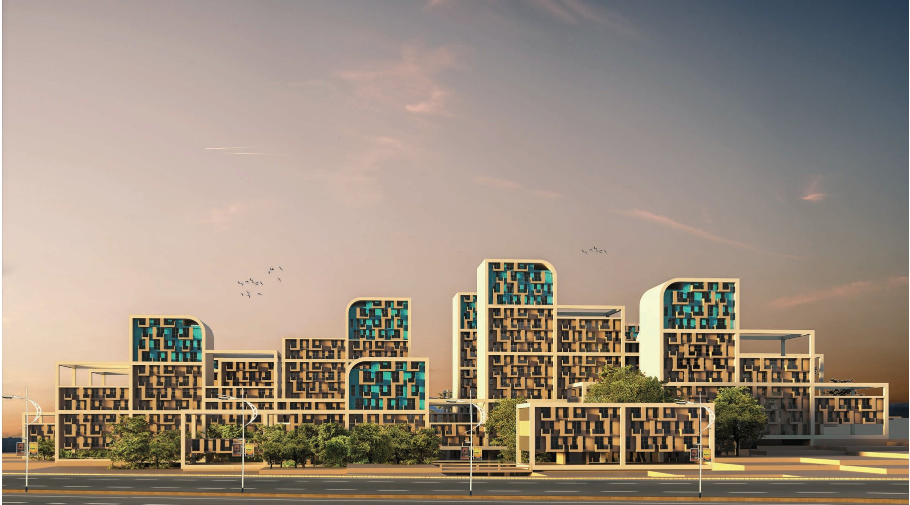 Hashtgerd Oasis Plaza architectural visualisation