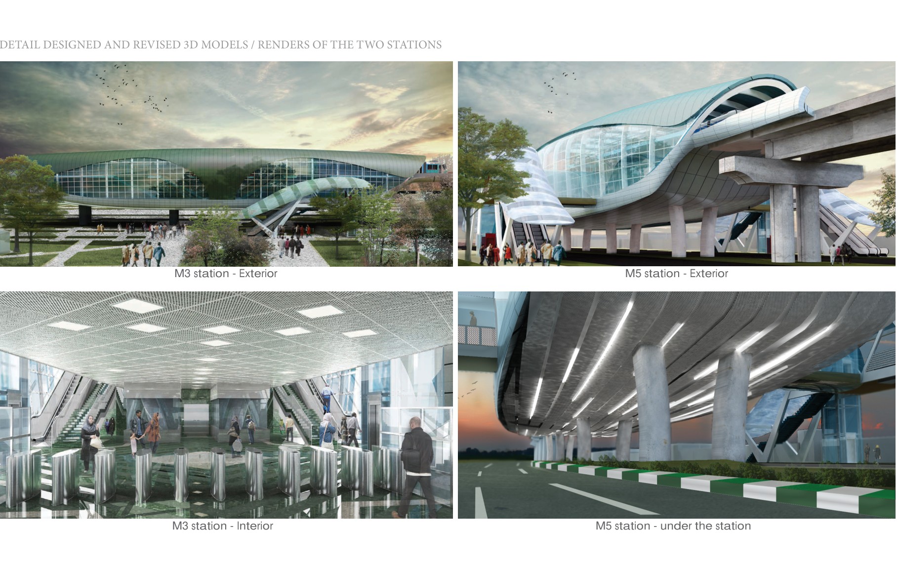 Kermanshah light rail station architectural design studies